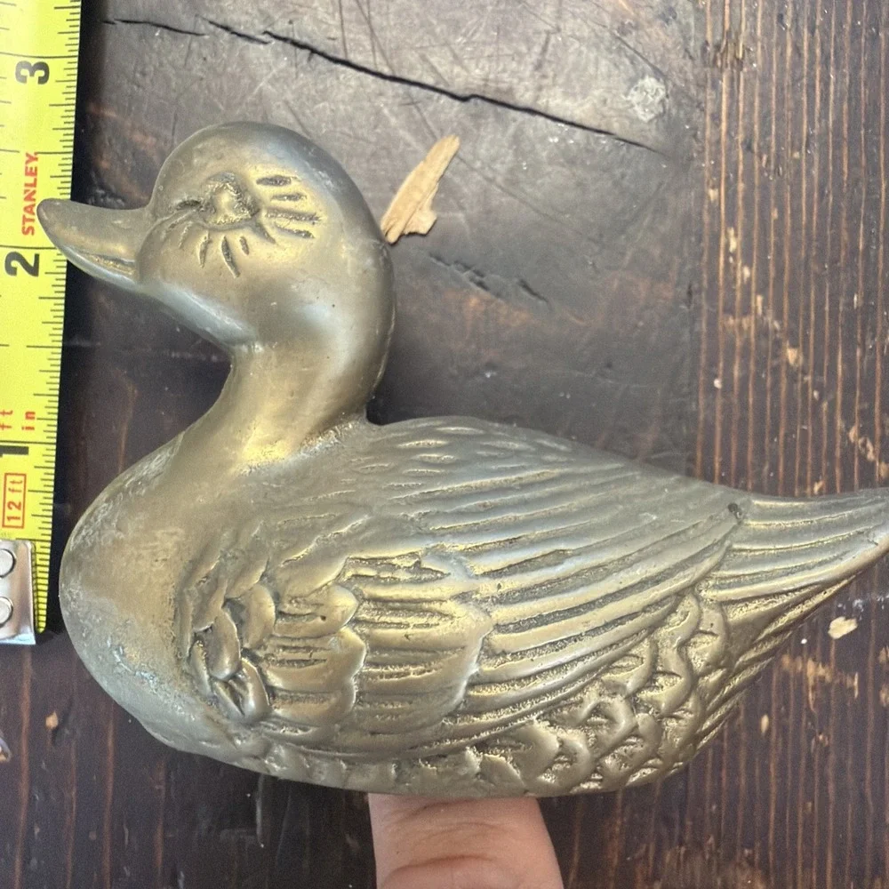 Brass Duck Sculpture